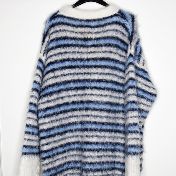 BNWT SS22 MARNI GROOVY STRIPED MOHAIR CARDIGAN 42 - Picture 3 of 11